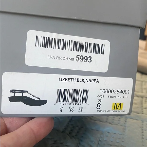 Vionic Black Sandals with Silver Accents - Picture 2 of 7